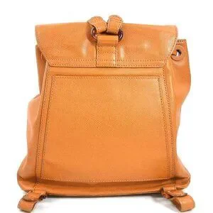 Auth CHANEL CC Logo Backpack Brown Leather Authentic CHANEL CC Suede Backpack Brown Leather #36634258  main image 3